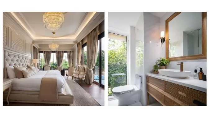 Bedrooms and Bathrooms