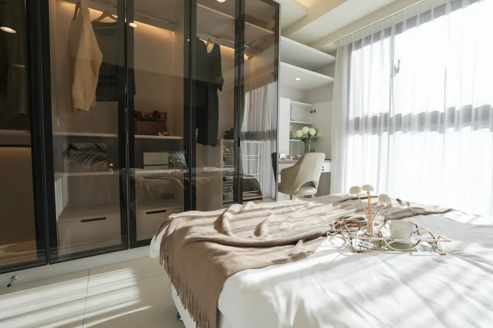 cabinet with glass doors