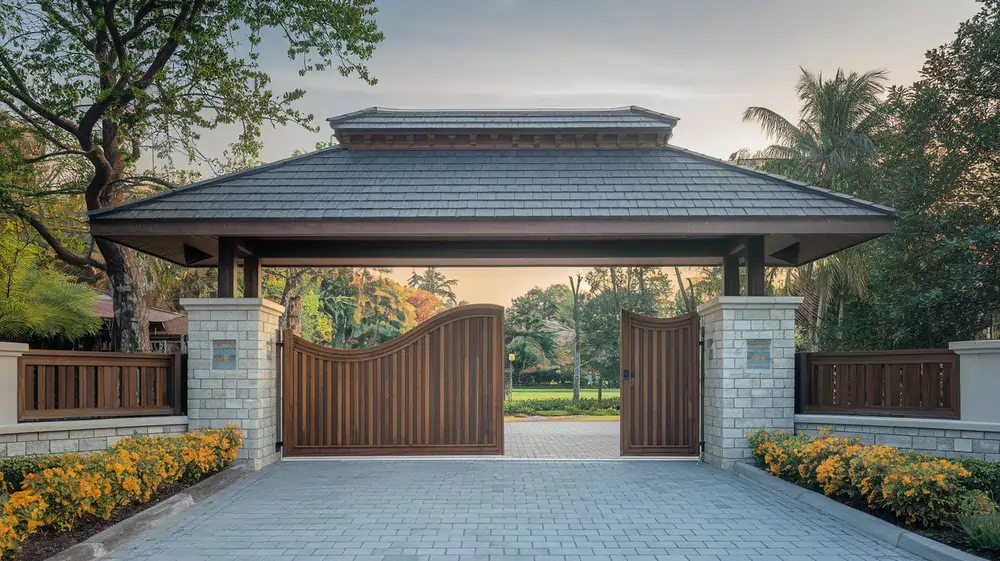 wooden gates for security