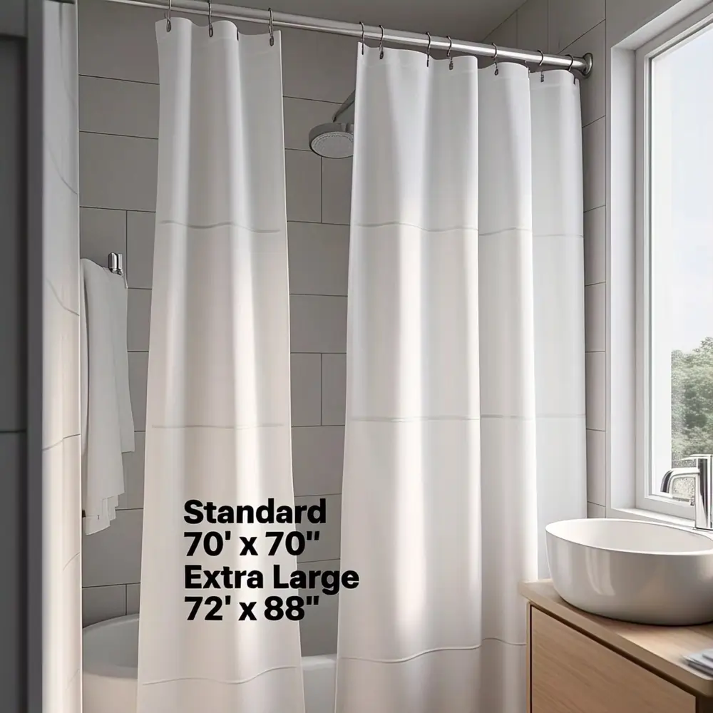 shower curtain sizes