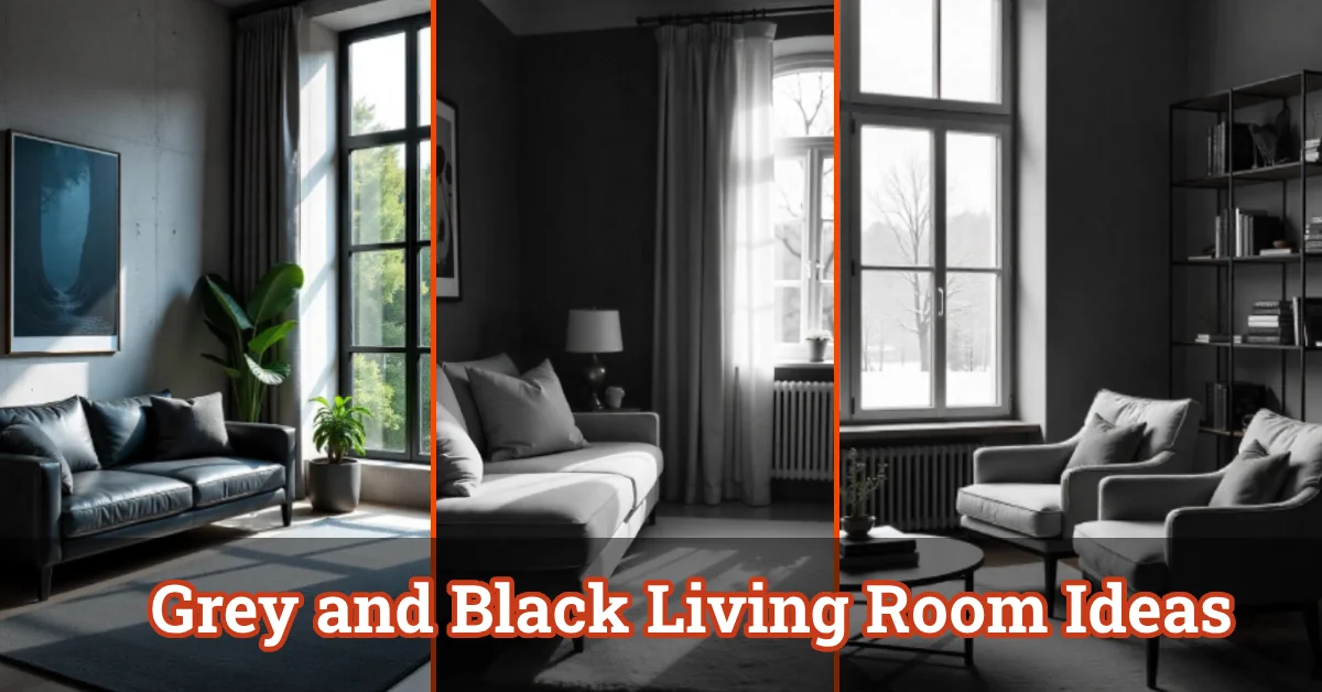 Grey and Black Living Room Ideas: sophisticated modern space with balanced tones and textural elements.