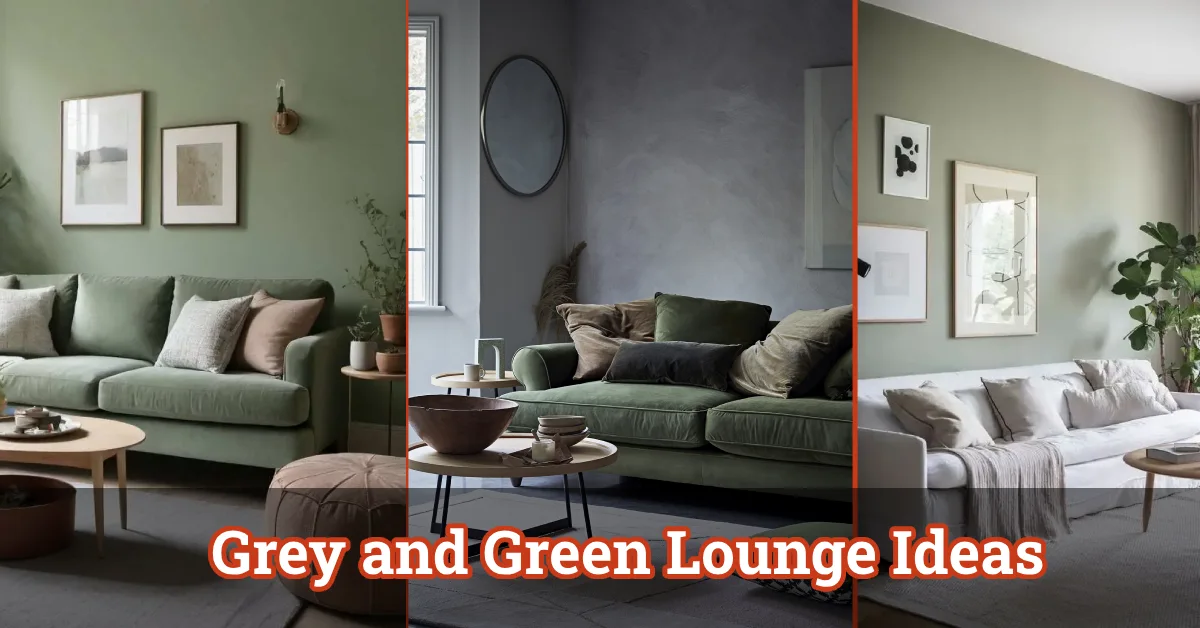 Grey and Green Lounge Ideas - Modern living room with feature wall and textured accessories