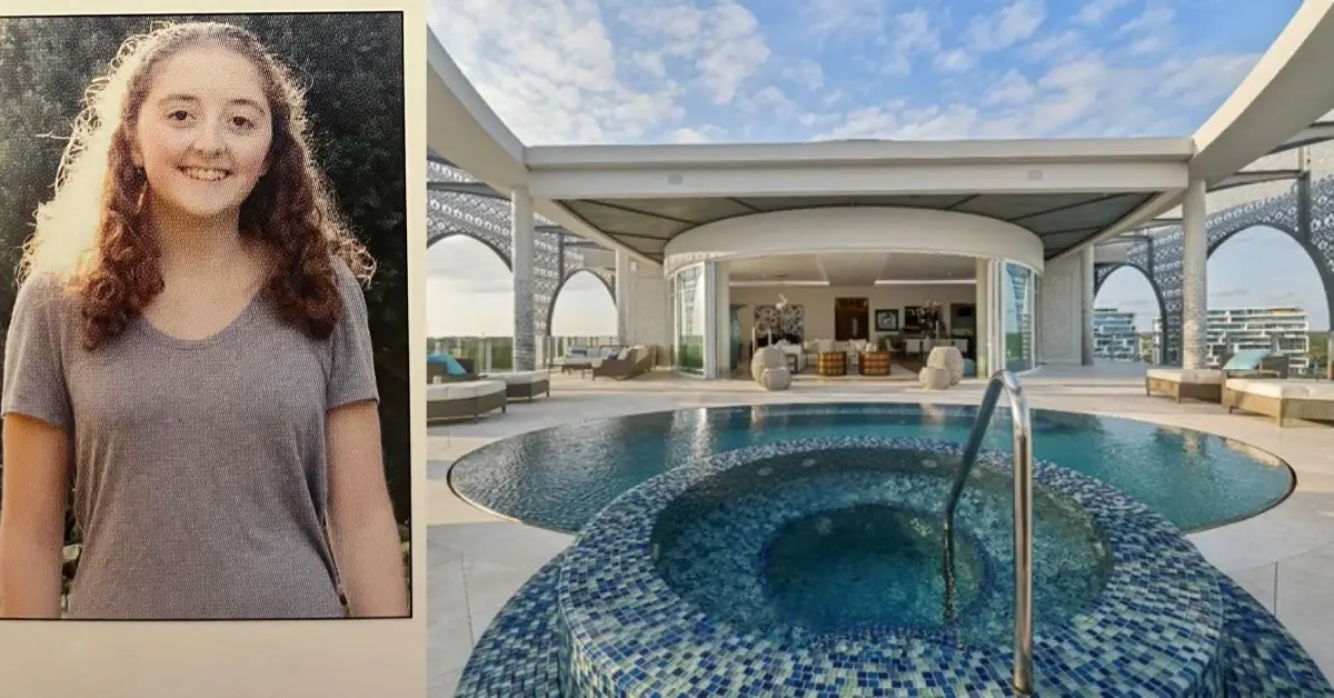 "Modern penthouse terrace with circular pool demonstrating home safety improvement tips including proper railings, non-slip surfaces, and secure pool barriers