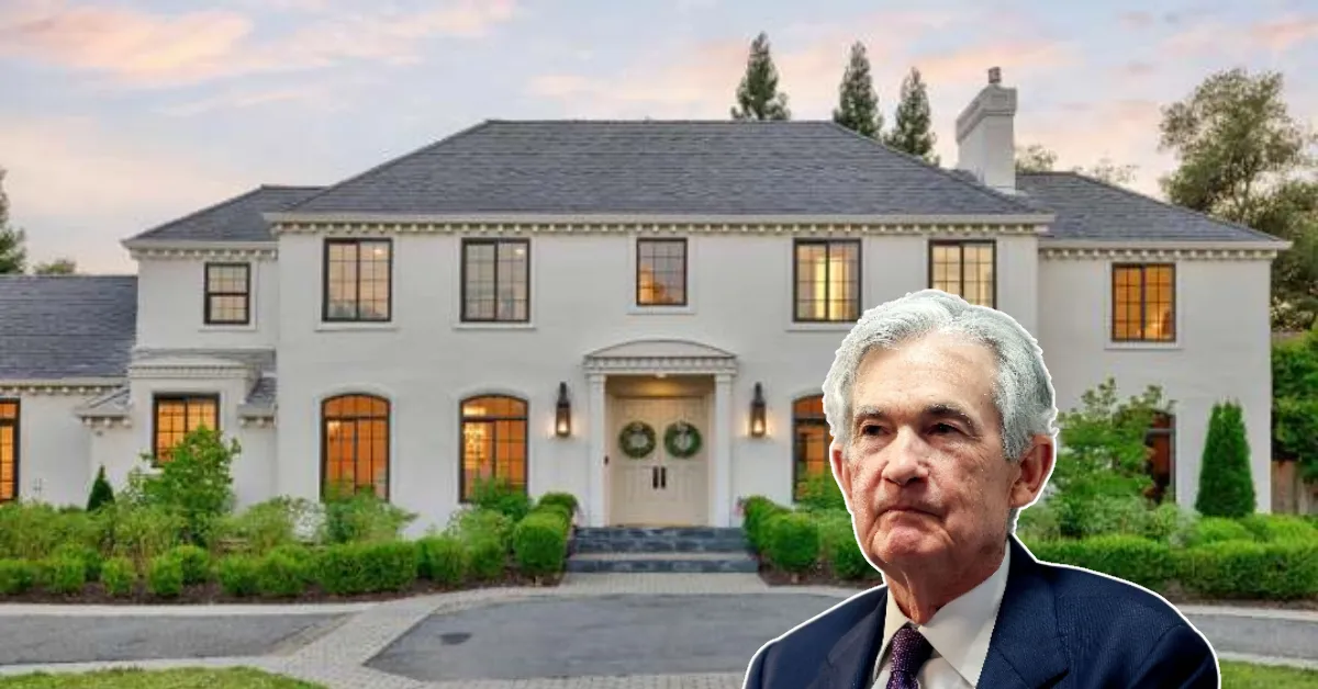 Jerome Powell House exterior view showcasing classic architecture and modern amenities in a prestigious Washington, D.C., neighborhood where the Federal Reserve Chair resides.