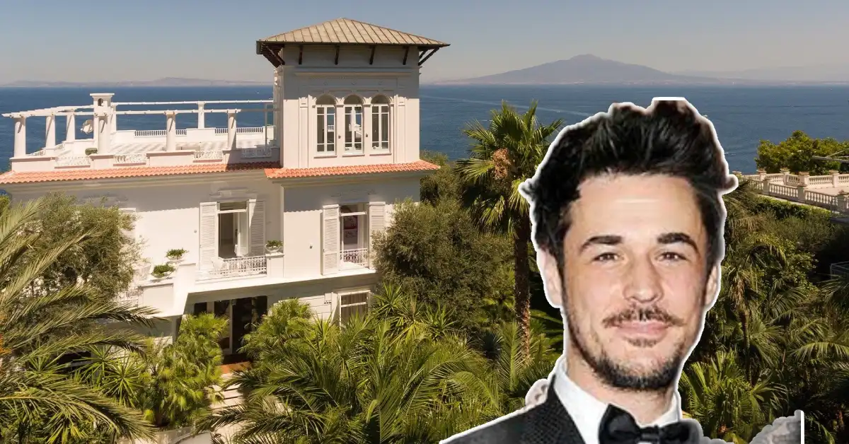 Exterior view of the Stefano Catelli House showcasing Mediterranean architecture surrounded by lush greenery, reflecting the elegance of Stefano Catelli House.