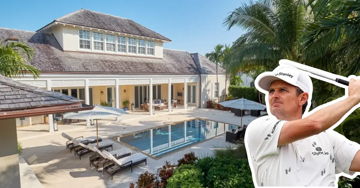 Justin Rose house luxury Florida mansion with pool and tropical landscaping at PGA National Resort