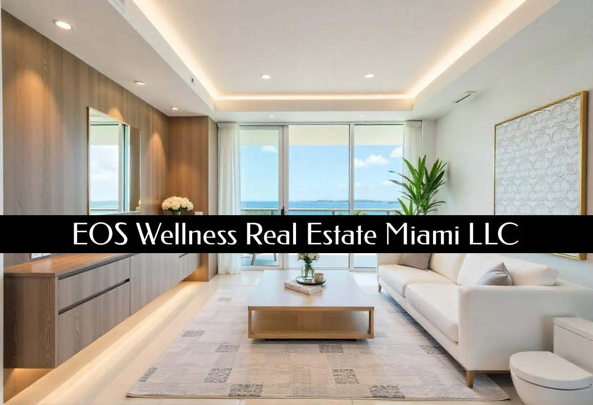 Modern luxury property in Miami designed by EOS Wellness Real Estate Miami LLC, showcasing wellness-focused architecture and sustainable living spaces.