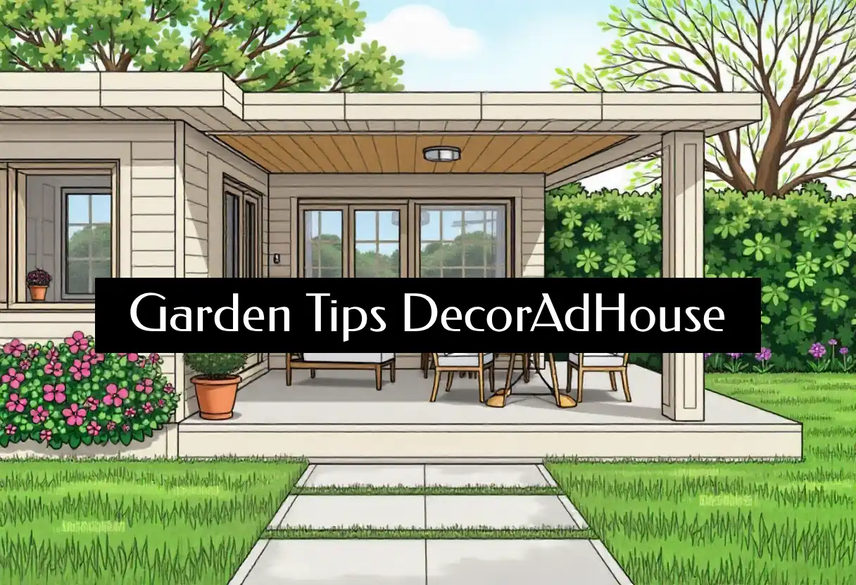Beautiful backyard garden featuring blooming flowers and cozy decor elements, inspired by Garden Tips DecorAdHouse for outdoor transformation.